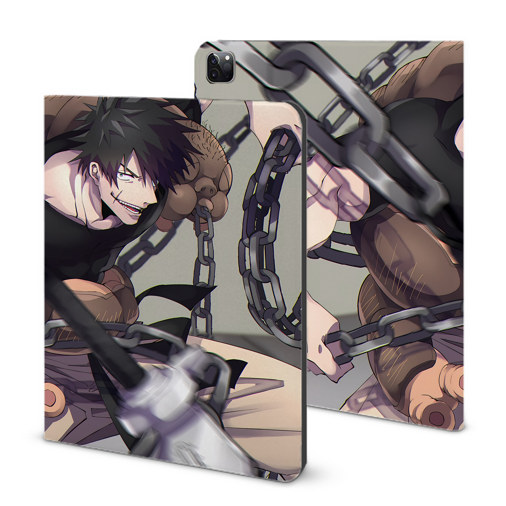 （画像用） 呪術廻戦 Jujutsu Kaisen IPad ケース ブック型 PUレザー TPU 耐衝撃 軽量 薄型 ペン収納なし 全面保護 IPad 各モデル対応